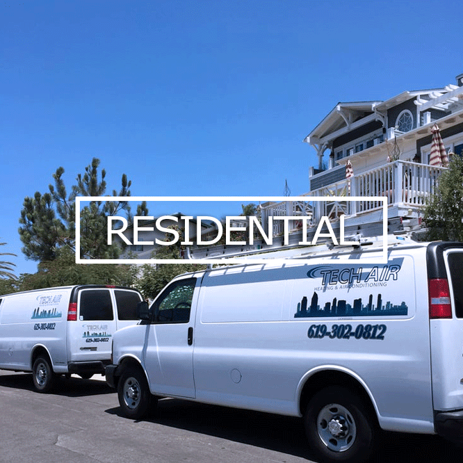 Residential HVAC heating and air conditioning san diego tech air